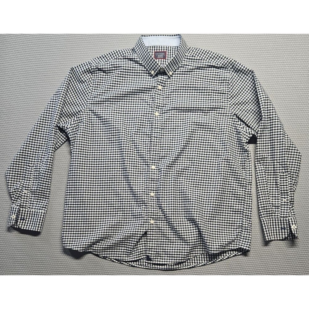 Untuckit Oxford Gingham‎ Check Mens  XXL Shirt.